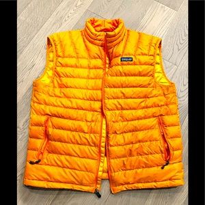 Patagonia Down Sweater Vest; Orange Men’s Size L